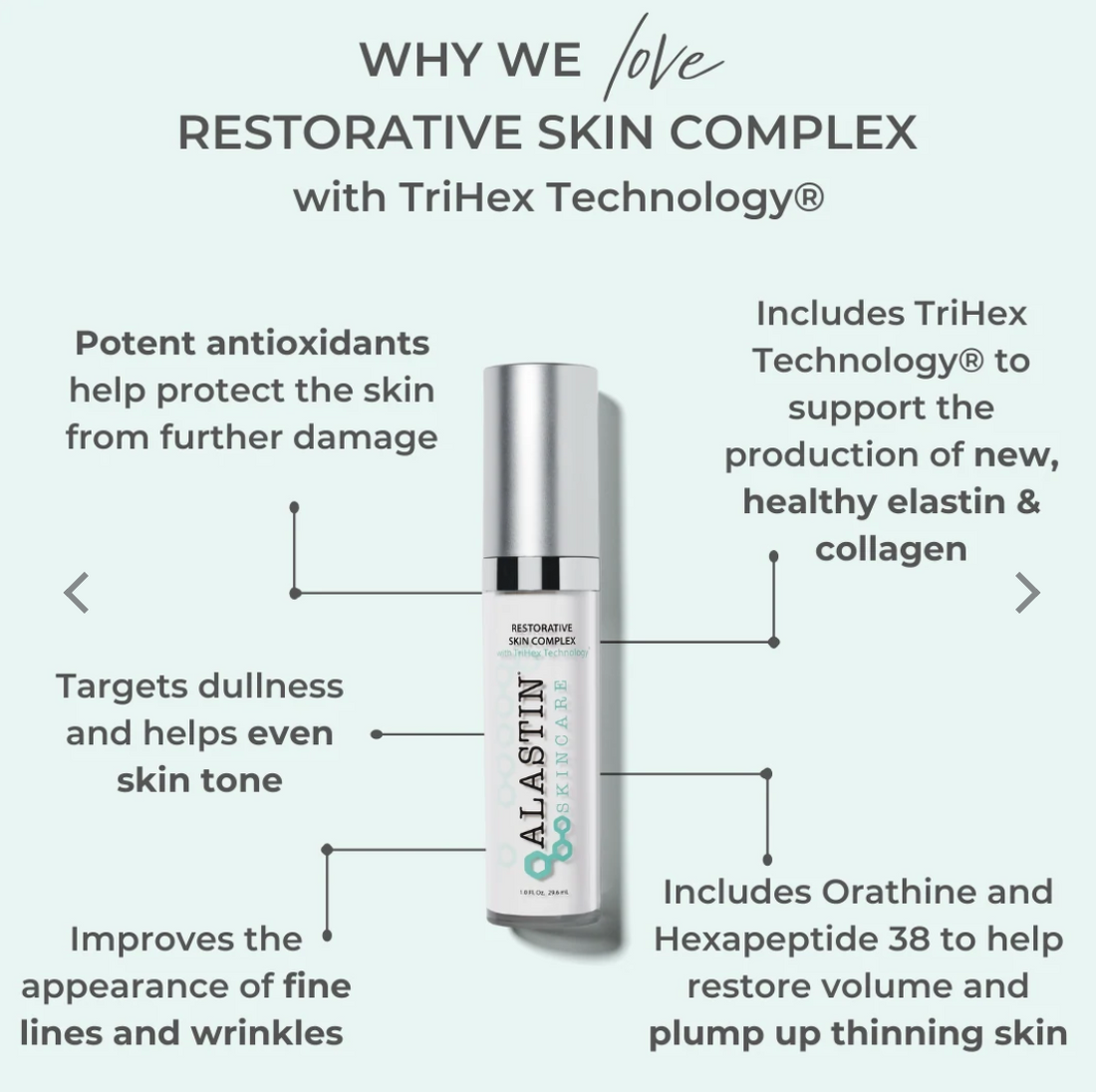 Alastin Restorative Skin Complex with TriHex Technology®